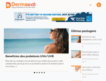 Tablet Screenshot of dermaweb.com.br